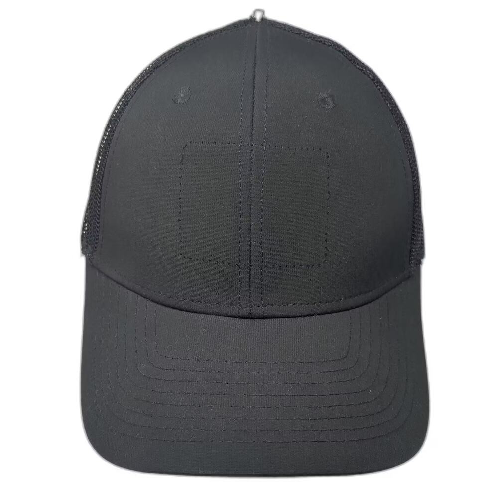 Howitzer Trucker Hat Black Snapback OS Adjustable Mesh Blank Square Stitching